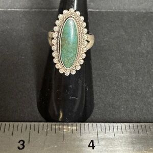 Elegant Sterling Silver and Turquoise Fred Harvey/Bell Trading Co. Ring